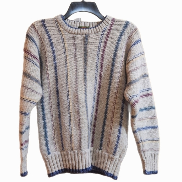 Boston Traders Men's Striped Wool Vintage Sweater - Picture 1 of 4